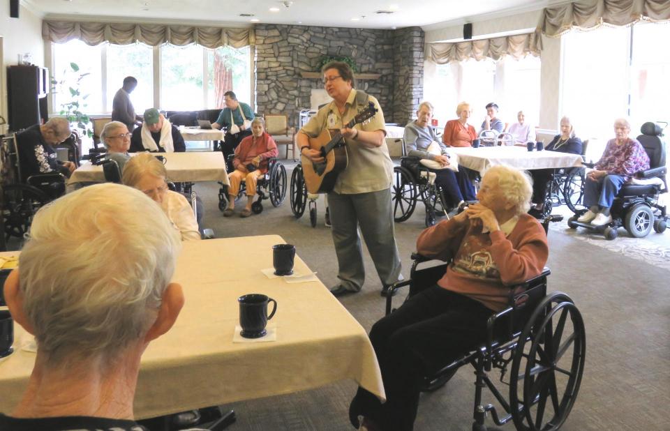 Residents enjoying live music at an event