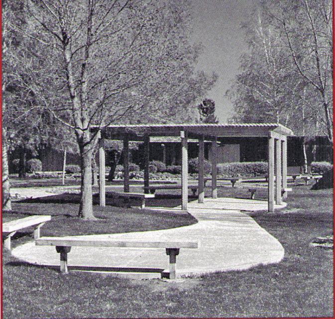 This outdoor area with patio was built at Eskaton Care Center Greenhaven with funds raised by Eskaton Associates in 1990.